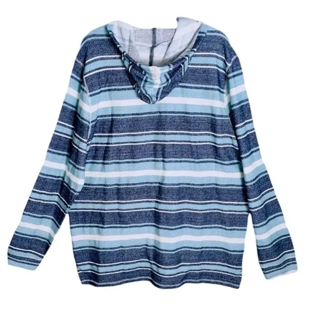 Tommy Bahama Mens 3XLB Blue Horizon Baja Hoodie Bering Blue NWT‎